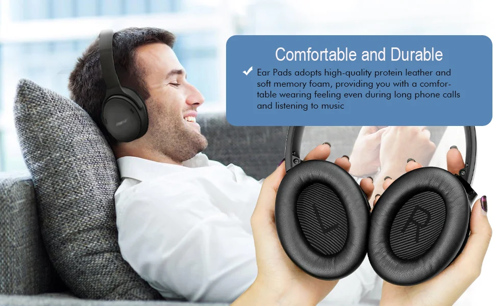 Replacement Ear Pads for BOSE QC45 for QuietComfort 45 QuietComfort SE (QC SE) Headphones Memory Foam Ear Cushions Replacement Ear Pads for BOSE QC45 for QuietComfort 45 QuietComfort SE (QC SE) Headphones Memory Foam Ear Cushions