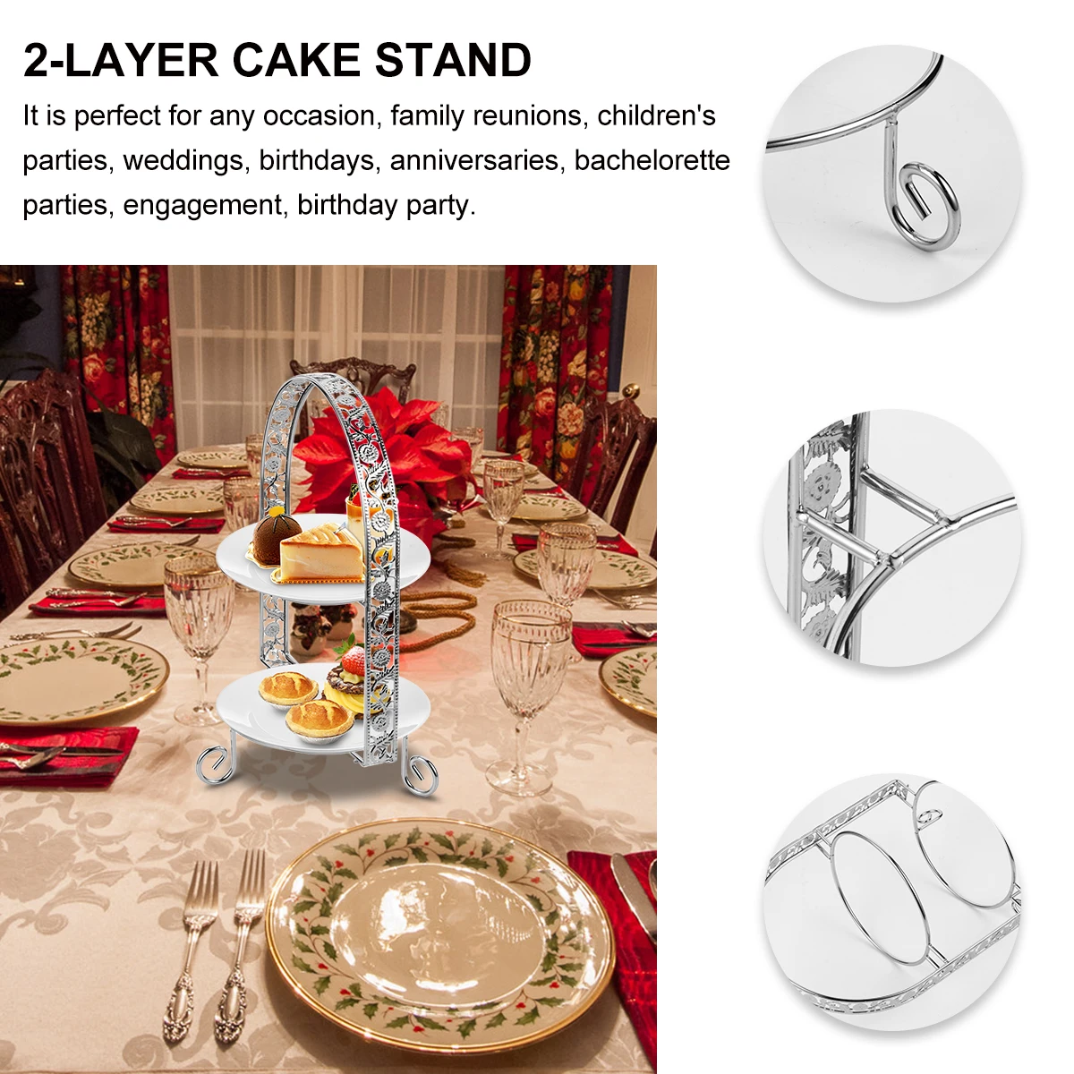 Double Layer Cake St Iron Material 2 Tier Round Display Rack Wedding Party Birthday Compact Size Fashionable Cake Plate St
Double Layer Cake St Iron Material 2 Tier Round Display Rack Wedding Party Birthday Compact Size Fashionable Cake Plate St