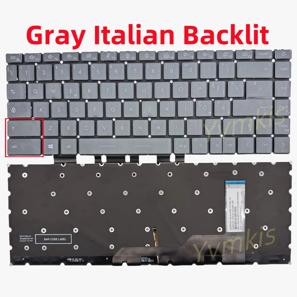 XIN-IT Italian Backlit Laptop Keyboard For MSI Modern14 GE66 Raider GS66 GP66 P66 Stealth 10SD 10SF GE66 MS-14D3/14D1/14DK
XIN-IT Italian Backlit Laptop Keyboard For MSI Modern14 GE66 Raider GS66 GP66 P66 Stealth 10SD 10SF GE66 MS-14D3/14D1/14DK