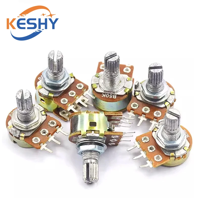 5Pcs WH148 Linear Taper Rotary Potentiometer Resistor 15mm 20mm 3pin 6pin WH148 B1K B2K B5K B10K B20K B50K B100K B250K B500K B1M
5Pcs WH148 Linear Taper Rotary Potentiometer Resistor 15mm 20mm 3pin 6pin WH148 B1K B2K B5K B10K B20K B50K B100K B250K B500K B1M