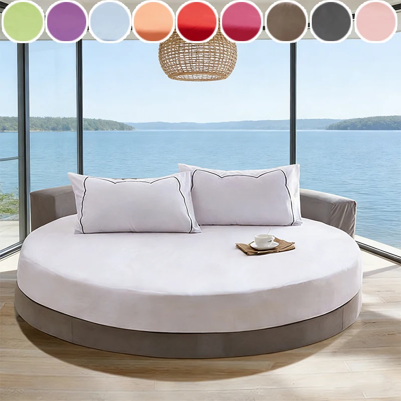 Эластичная круглая простыня на резинке 200/220 см, однотонная, 100% хлопок, нескользящая, приятная для кожи, для круглых кроватей в спальнях и отелях
Эластичная круглая простыня на резинке 200/220 см, однотонная, 100% хлопок, нескользящая, приятная для кожи, для круглых кроватей в спальнях и отелях