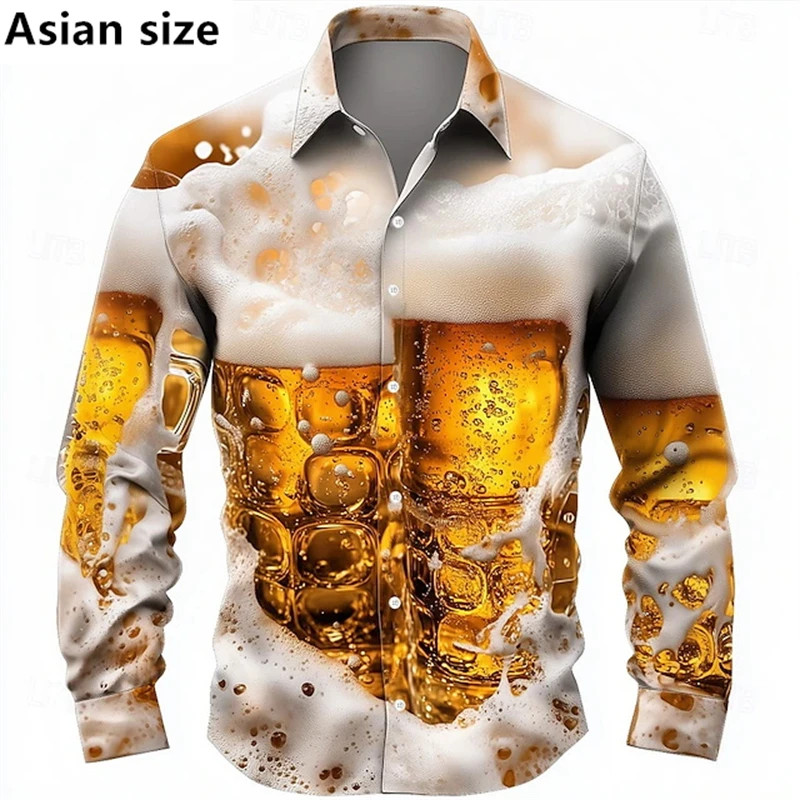 2025 New Beer Graphic Men's Long Sleeve Shirt 3D Print Funny Pattern Casual Button Lapel Shirt Fashionable Outdoor Party Shirt
2025 New Beer Graphic Men's Long Sleeve Shirt 3D Print Funny Pattern Casual Button Lapel Shirt Fashionable Outdoor Party Shirt