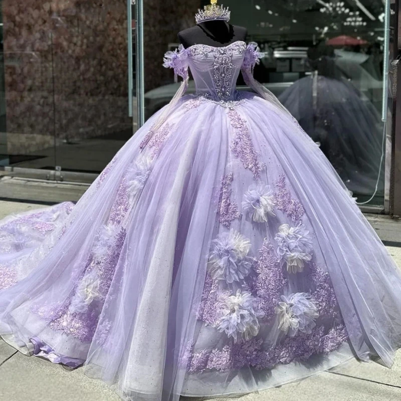 Customized Vestido De xv Anos Off Shoulder Flower Applique Lace Up Ball Gown Women Prom Birthday Party Dress Quinceanera 15
Customized Vestido De xv Anos Off Shoulder Flower Applique Lace Up Ball Gown Women Prom Birthday Party Dress Quinceanera 15