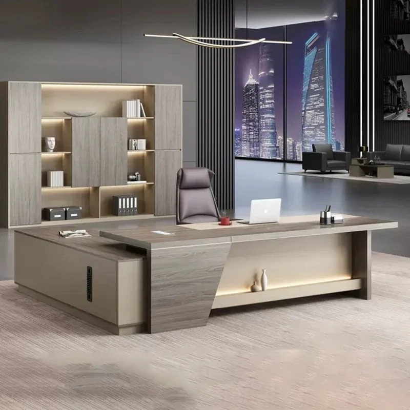 Simple boss desk combination, president desk, office furniture, large class desk, single person desk
Simple boss desk combination, president desk, office furniture, large class desk, single person desk
