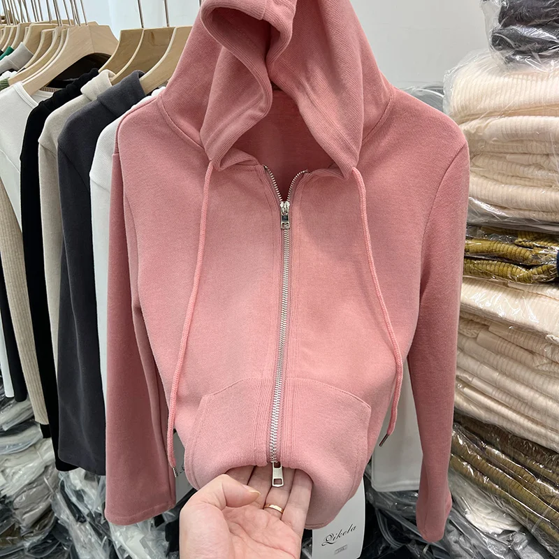 Double Zipper Hoodie Cardigan Women's Spring Casual Fashion Long Sleeve T-Shirt Top Trendy Korean Style Pure Color Commute Wind
Double Zipper Hoodie Cardigan Women's Spring Casual Fashion Long Sleeve T-Shirt Top Trendy Korean Style Pure Color Commute Wind