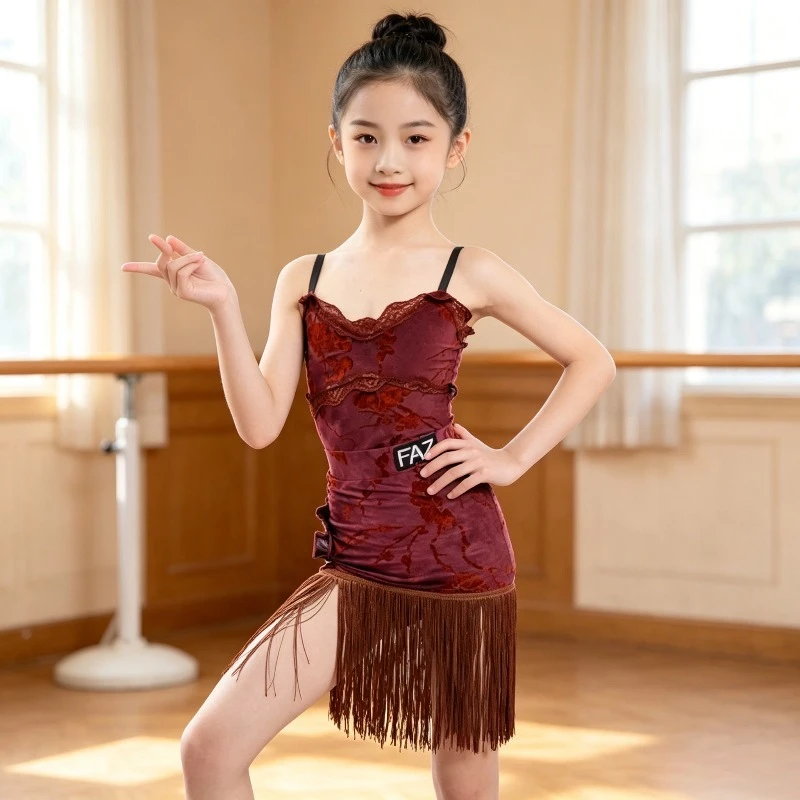 Girls Fringed Latin Dance Costume Kids Cha Cha Rumba Practice Performance Dance Dress Performance Accessories Dancewear Zym
Girls Fringed Latin Dance Costume Kids Cha Cha Rumba Practice Performance Dance Dress Performance Accessories Dancewear Zym