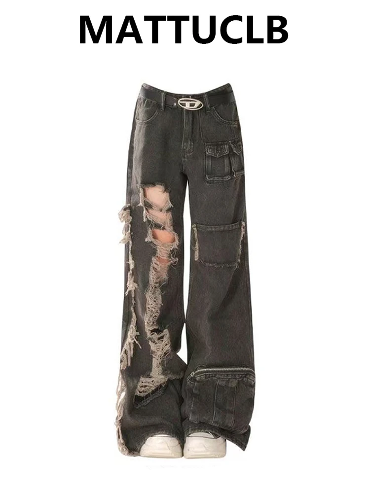 Summer Women's Cargo Jean Design Baggy Ripped Denim Pants Abi Y2K Japanese Harajuku American Retro Punk Goblin Core Long Trouser
Summer Women's Cargo Jean Design Baggy Ripped Denim Pants Abi Y2K Japanese Harajuku American Retro Punk Goblin Core Long Trouser