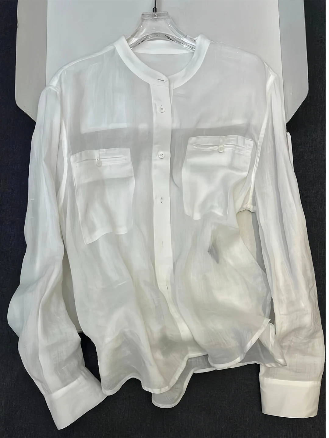 Casual Linen Cotton Blend Women's Shirt Thin Stand Collar Summer Fashionable Sun Protection Breathable Long Sleeve Pure Color
Casual Linen Cotton Blend Women's Shirt Thin Stand Collar Summer Fashionable Sun Protection Breathable Long Sleeve Pure Color