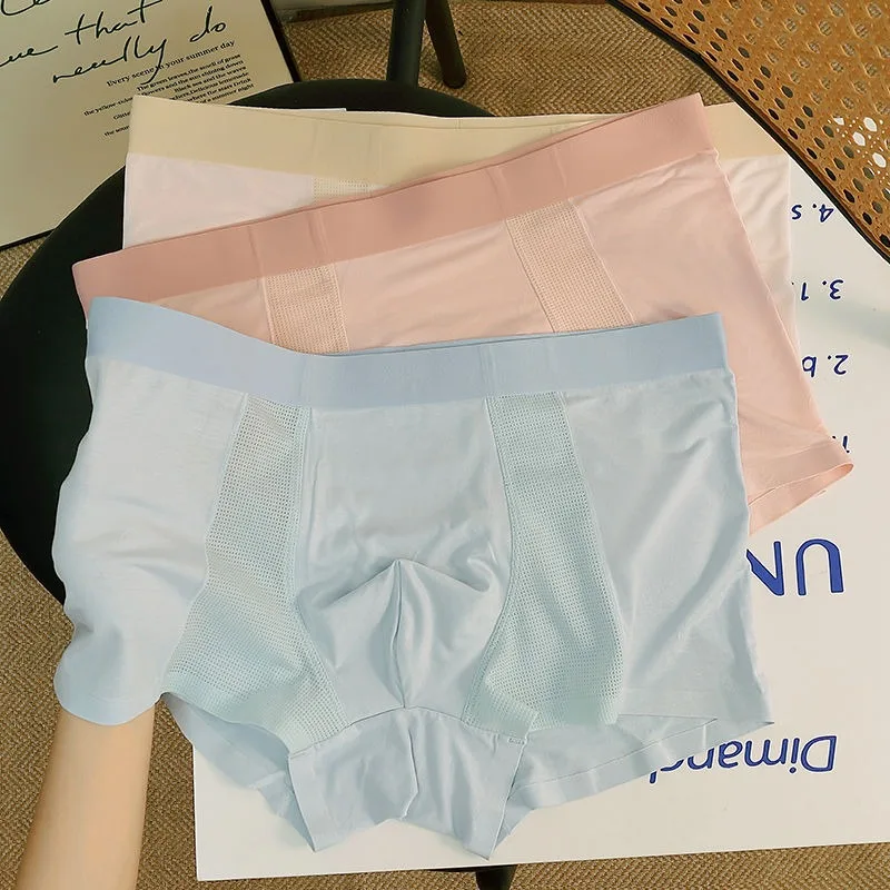 Plus Size Flat Boxers Breathable Ice Silk Underwear Mens Soft Summer Briefs Man Qucik-Dry Mesh Lingerie Erotic Gifts for Husband
Plus Size Flat Boxers Breathable Ice Silk Underwear Mens Soft Summer Briefs Man Qucik-Dry Mesh Lingerie Erotic Gifts for Husband