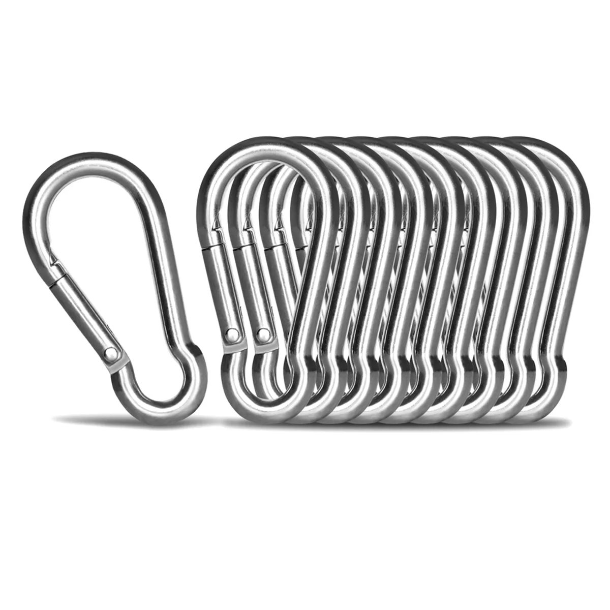 DW-10 Pack Stainless Steel Carabiner Clip, 3.15 Inch Heavy Duty Spring Snap Hook, Carabiner
DW-10 Pack Stainless Steel Carabiner Clip, 3.15 Inch Heavy Duty Spring Snap Hook, Carabiner