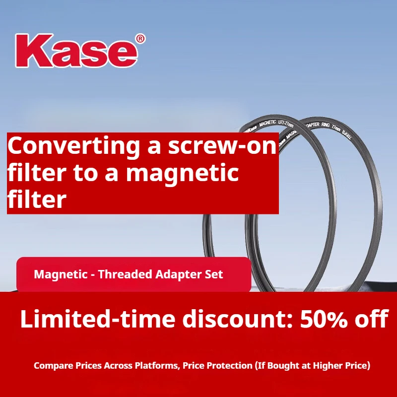 Kase Adapter Ring: Compatible with Threaded Filters—Instantly Turn Them into Magnetic Filters with This Adapter Ring Set
Kase Adapter Ring: Compatible with Threaded Filters—Instantly Turn Them into Magnetic Filters with This Adapter Ring Set