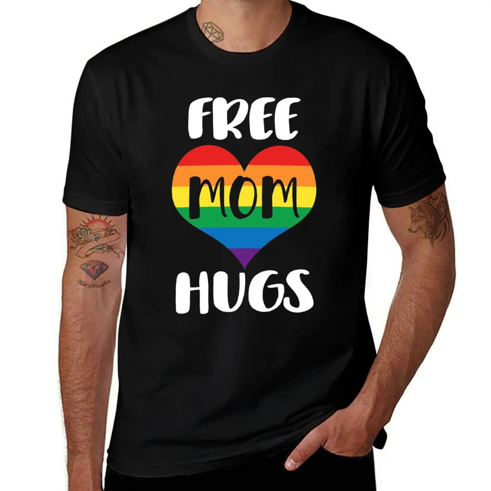 Free Mom Hugs - White Text T-Shirt man t shirt summer man t shirt graphic cotton t shirt pack T-Shirt
Free Mom Hugs - White Text T-Shirt man t shirt summer man t shirt graphic cotton t shirt pack T-Shirt