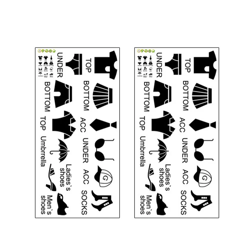 2Sets Women Clothing Sort Stickers Removable Dresser Clothing Decals for Closet Wardrobe Organization Clothes Classification
2Sets Women Clothing Sort Stickers Removable Dresser Clothing Decals for Closet Wardrobe Organization Clothes Classification