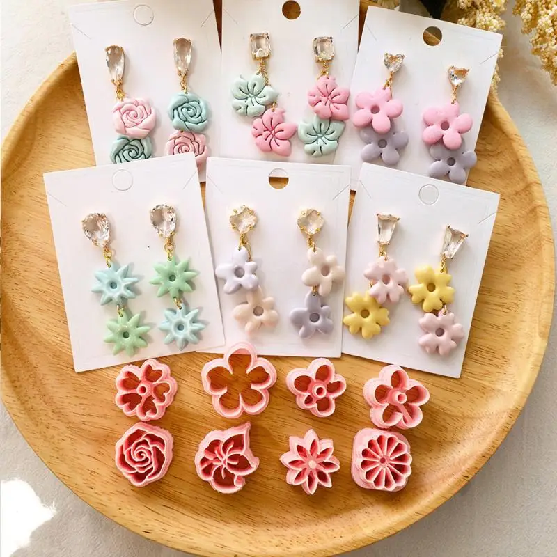 Floral Polymer Clay Cutters Flowers Leaf Shaped Earrings Dangle Clay Jewelry Pottery Clay Cutter Tools
Floral Polymer Clay Cutters Flowers Leaf Shaped Earrings Dangle Clay Jewelry Pottery Clay Cutter Tools