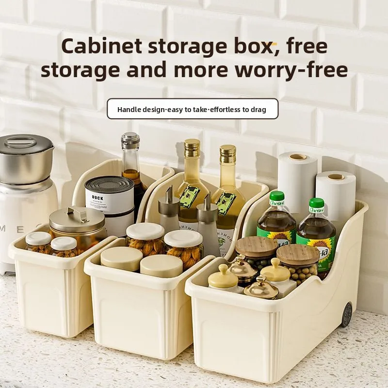 Large-capacity Kitchen Storage Box with Wheels for Household Use - Multi-functional Kitchenware Storage Box with Sliding Wheels
Large-capacity Kitchen Storage Box with Wheels for Household Use - Multi-functional Kitchenware Storage Box with Sliding Wheels