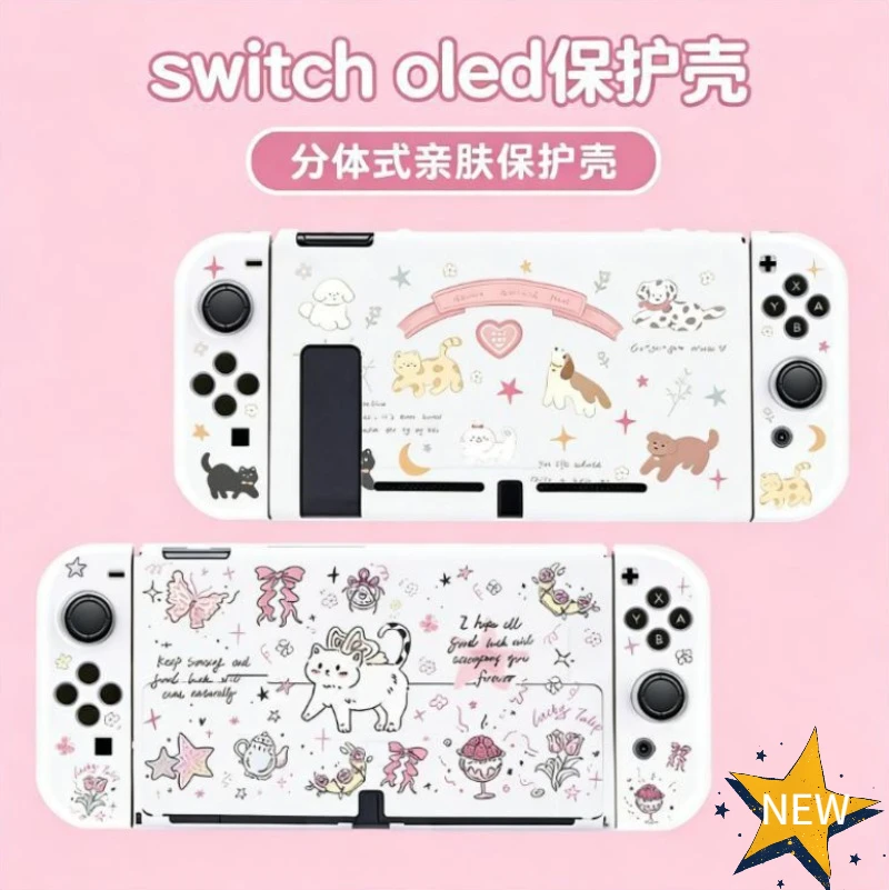 Защитный чехол с милыми мультяшными животными для модели Switch OLED, жесткий корпус из ПК-пластика, мягкий силиконовый чехол для Joy-Con, кавайный игровой аксессуар
Защитный чехол с милыми мультяшными животными для модели Switch OLED, жесткий корпус из ПК-пластика, мягкий силиконовый чехол для Joy-Con, кавайный игровой аксессуар