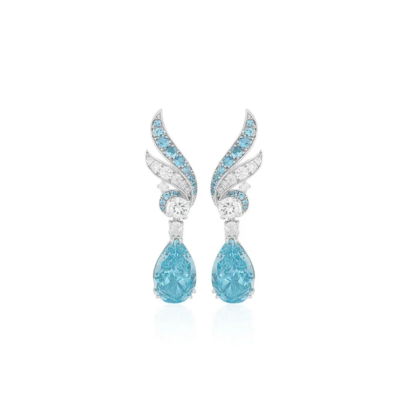 Bellux 925 Silver Synthetic Zircon Light Blue Water Drop Diamond Elf Fashion Women's Earrings
Bellux 925 Silver Synthetic Zircon Light Blue Water Drop Diamond Elf Fashion Women's Earrings