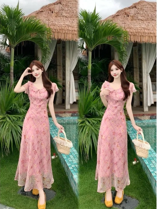 plus Size Floral Print Chiffon Dress with Wood Grain Bow Short Sleeve High Waist A-Line Summer Dress for Women
plus Size Floral Print Chiffon Dress with Wood Grain Bow Short Sleeve High Waist A-Line Summer Dress for Women