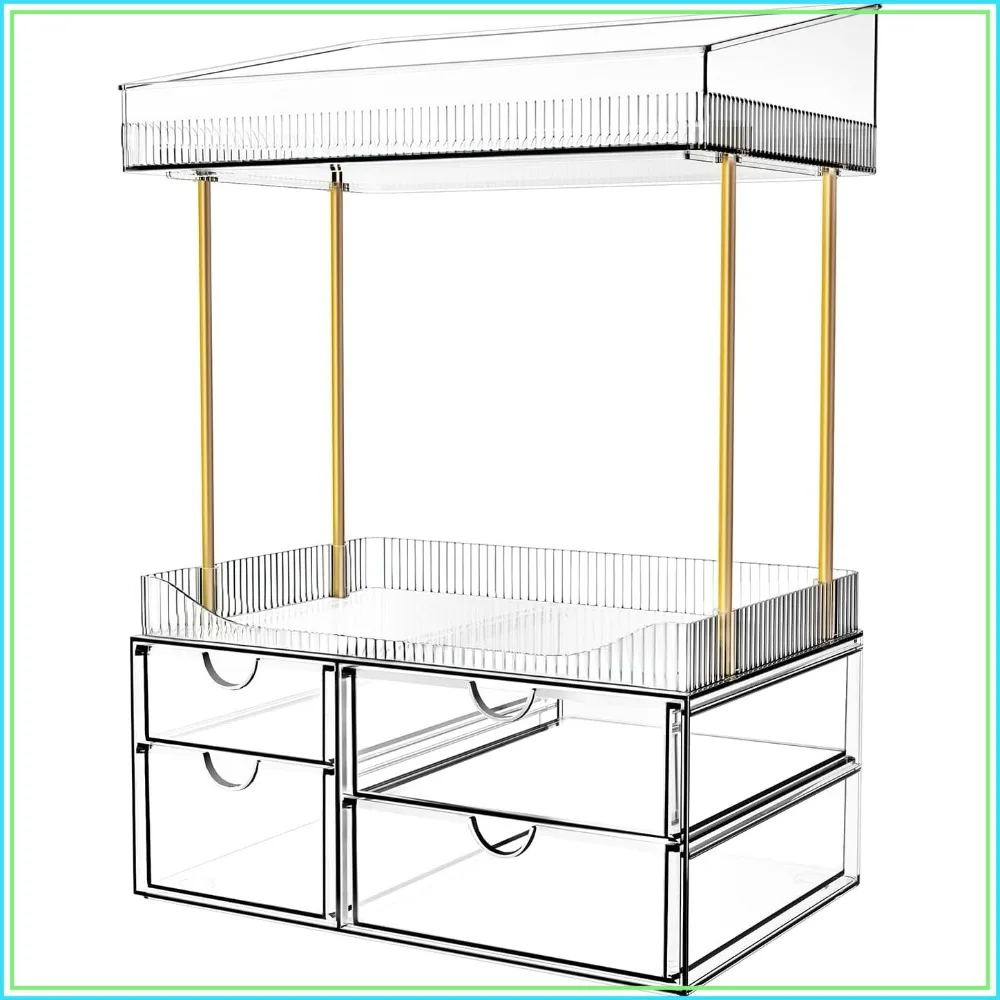 4 Drawers Makeup Organizer - 4 Tier Cosmetic Storage, Clear Acrylic for Countertop, Bathroom, Office, Dresser
4 Drawers Makeup Organizer - 4 Tier Cosmetic Storage, Clear Acrylic for Countertop, Bathroom, Office, Dresser