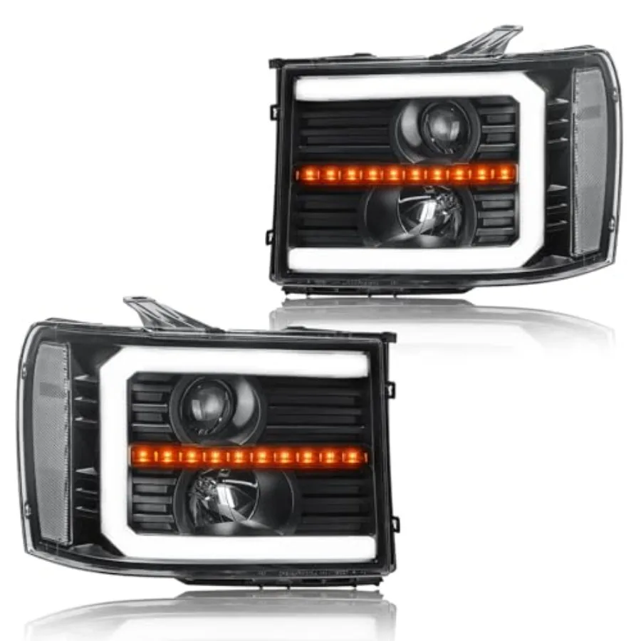 LED DRL headlight assembly for 20072013 GMC Sierra 1500/ 20072014 2500/3500; black housing, clear reflector, projector type, le
LED DRL headlight assembly for 20072013 GMC Sierra 1500/ 20072014 2500/3500; black housing, clear reflector, projector type, le