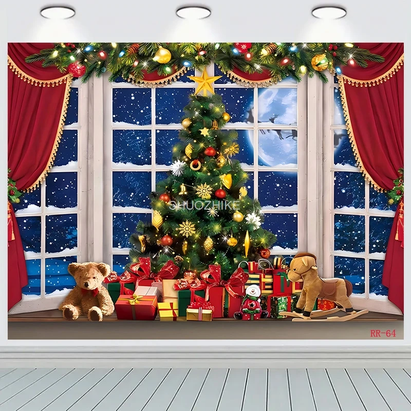 Merry Christmas Wreath Window Glitter Photography Backdrop Happy New Year Background Family Holiday Party Decoration RR-99
Merry Christmas Wreath Window Glitter Photography Backdrop Happy New Year Background Family Holiday Party Decoration RR-99