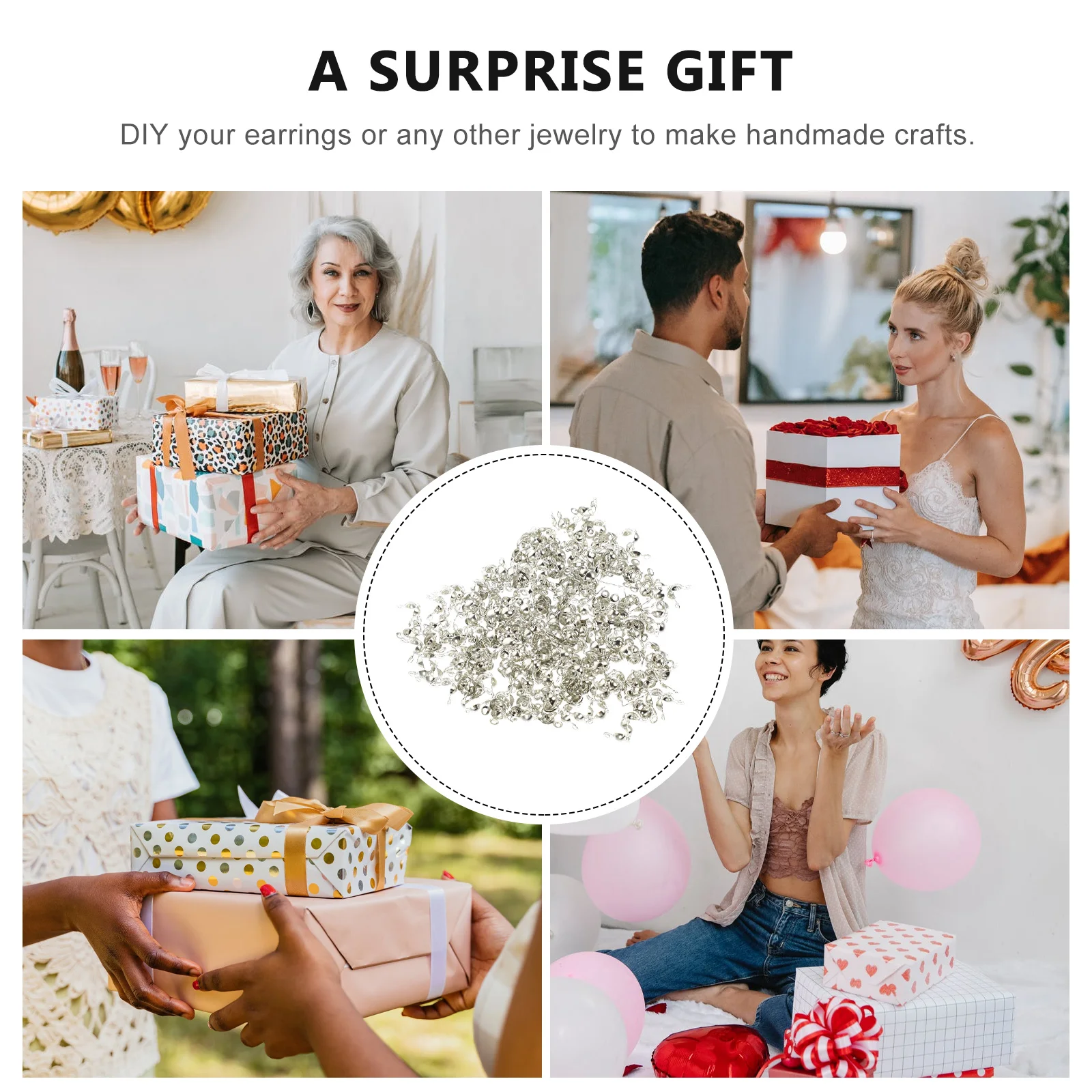 300pcs Alloy Crimps Beads Round Cap Loop Necklace Repair Cord Ends Knot Covers Metal Connectors Bracelet Clasps DIY Jewellery
300pcs Alloy Crimps Beads Round Cap Loop Necklace Repair Cord Ends Knot Covers Metal Connectors Bracelet Clasps DIY Jewellery