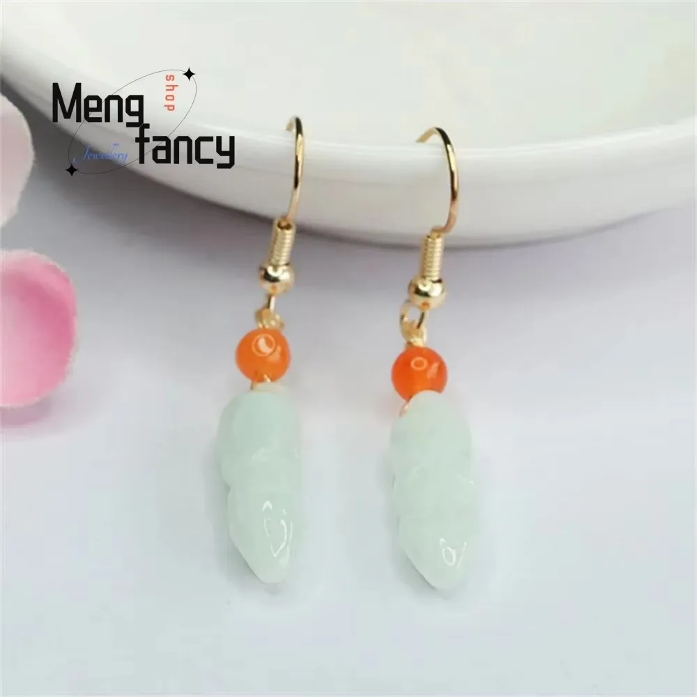 Серьги из натурального мьянманского нефрита (жадеита) класса А, изысканные, элегантные, простые, высококачественные, роскошные ювелирные изделия, подарок на праздник
Серьги из натурального мьянманского нефрита (жадеита) класса А, изысканные, элегантные, простые, высококачественные, роскошные ювелирные изделия, подарок на праздник