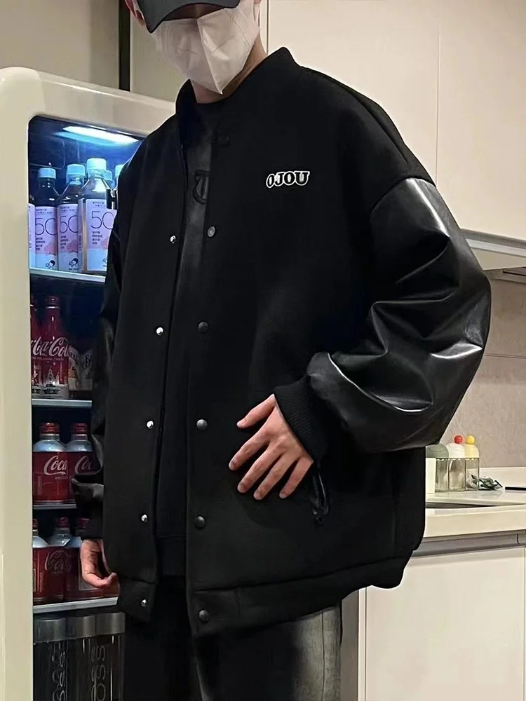 American Sle PU Leather Sve Baseball Jaet Men's Spring Autumn Pilot Jaet Cool Street Vibe Trendy Brand Large Size
American Sle PU Leather Sve Baseball Jaet Men's Spring Autumn Pilot Jaet Cool Street Vibe Trendy Brand Large Size