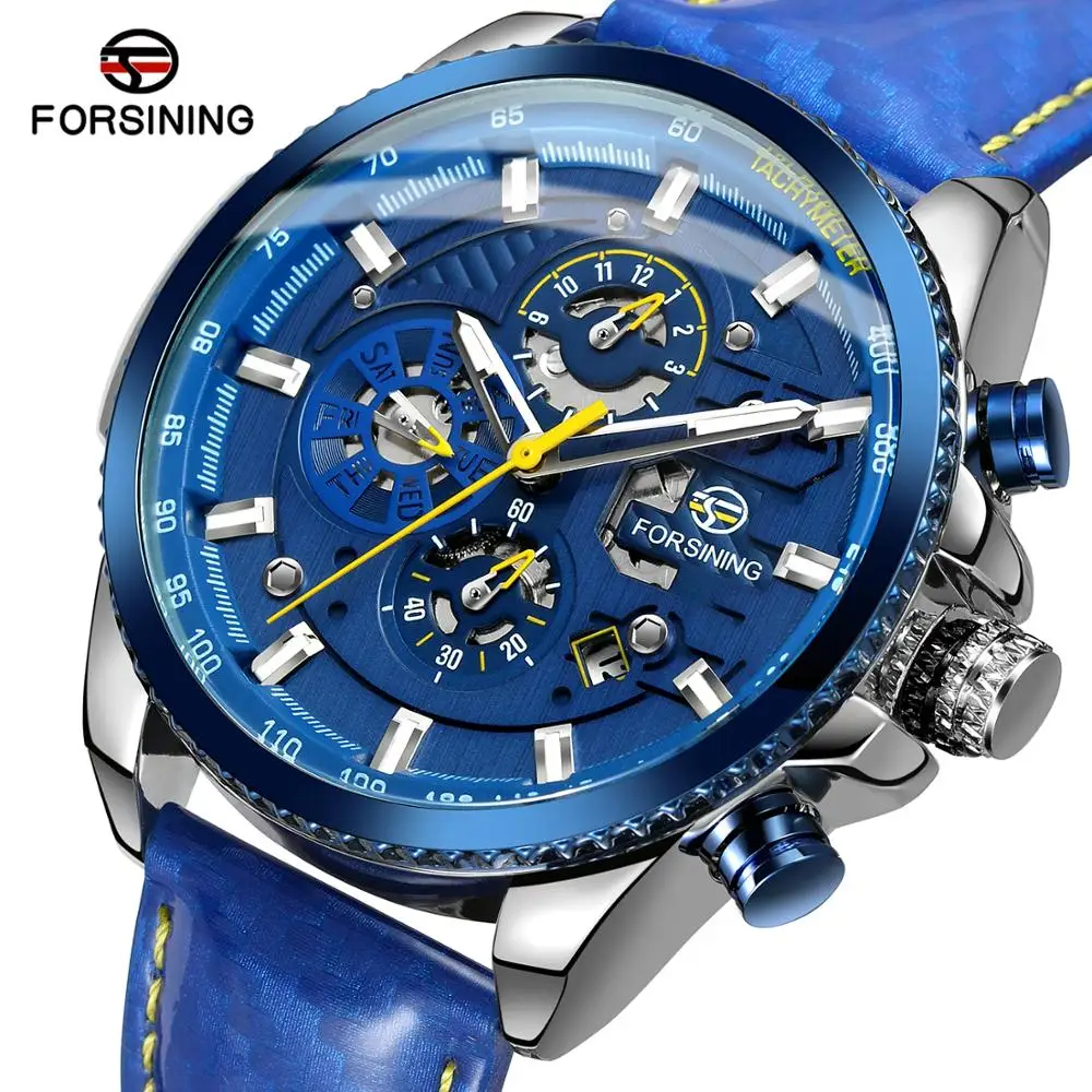 Luxury Watch Men Sport Mechanical Wristwatch Automatic Self-Wind Clock Date 3 Dials Shiny Leather Business Waterproof Relogio
Luxury Watch Men Sport Mechanical Wristwatch Automatic Self-Wind Clock Date 3 Dials Shiny Leather Business Waterproof Relogio