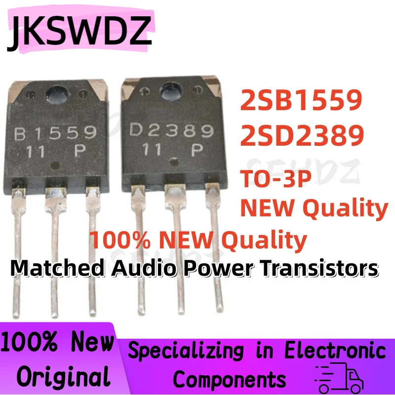 5PCS/5Pairs 100% Brand New Quality 2SB1559 2SD2389 B1559 D2389 TO-3P Matched pair audio power amplifier transistors
5PCS/5Pairs 100% Brand New Quality 2SB1559 2SD2389 B1559 D2389 TO-3P Matched pair audio power amplifier transistors