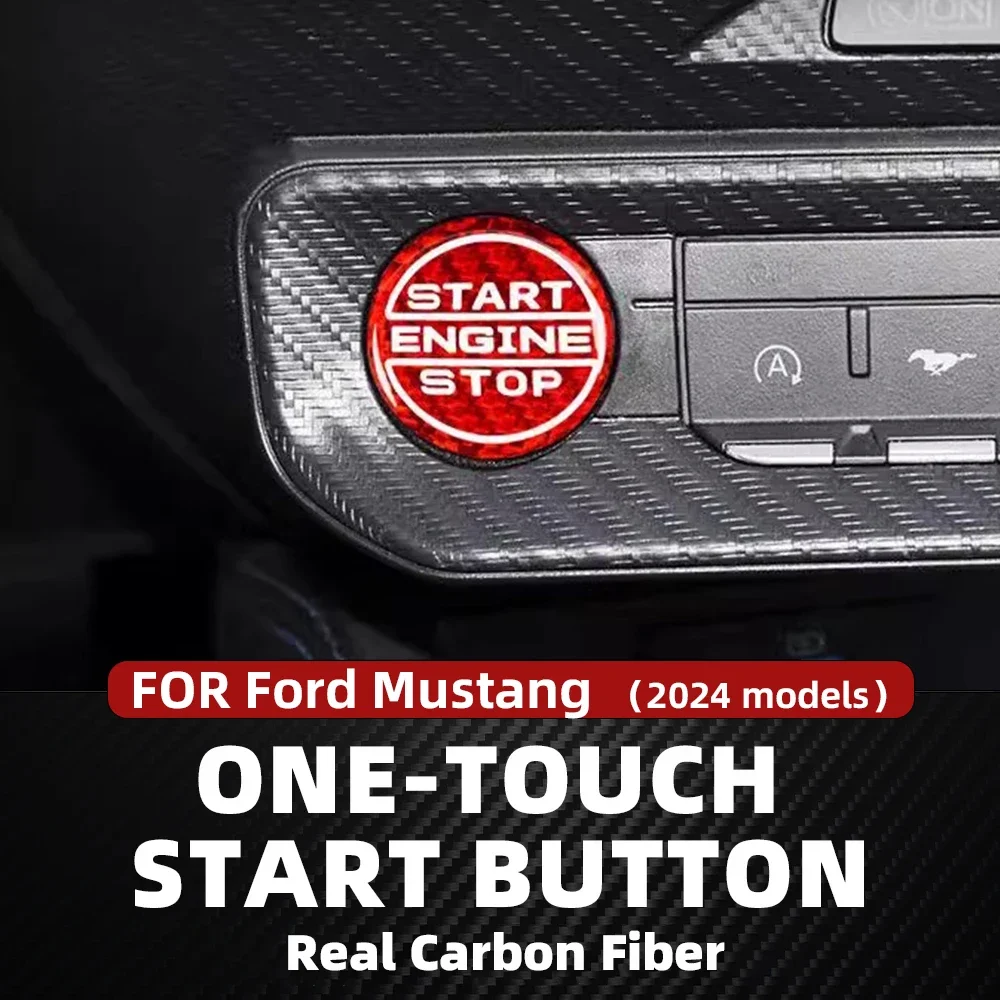 For Ford Mustang 2024 Red Car Interior Engine Start Stop Button Cover Real Carbon Fiber Sticker Auto Accessories Modifications
For Ford Mustang 2024 Red Car Interior Engine Start Stop Button Cover Real Carbon Fiber Sticker Auto Accessories Modifications