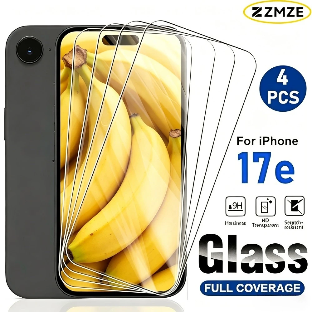 4Pcs High Clear Screen Protectors for iPhone 17e 16e 15 16 17 Pro Max Air Tempered Glass for iPhone 15 14 Plus 14 13 12 11 Pro
4Pcs High Clear Screen Protectors for iPhone 17e 16e 15 16 17 Pro Max Air Tempered Glass for iPhone 15 14 Plus 14 13 12 11 Pro