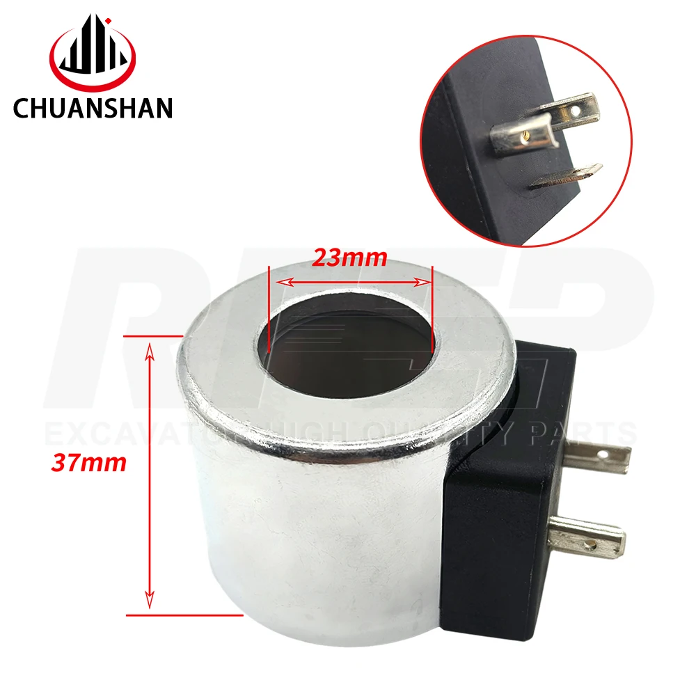 221329 Excavator Parts Suitable For 60,65,80,150,170,230 Pilot Safety Lock Solenoid Valve Coils 23mmx37mm
221329 Excavator Parts Suitable For 60,65,80,150,170,230 Pilot Safety Lock Solenoid Valve Coils 23mmx37mm
