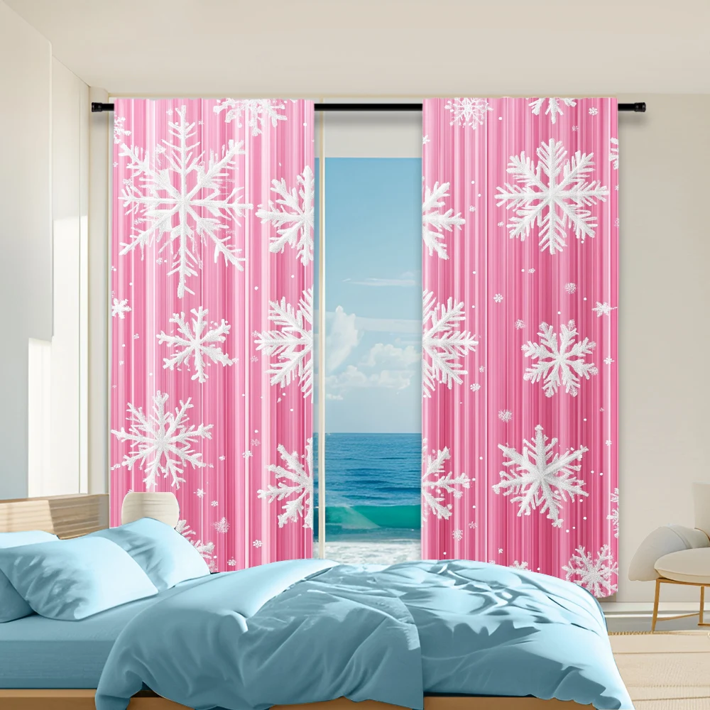 2Pcs Festive Christmas Pink Curtains Snowflake Pattern Curtains For Bedroom Office Kitchen Living Room And Study Perfect For
2Pcs Festive Christmas Pink Curtains Snowflake Pattern Curtains For Bedroom Office Kitchen Living Room And Study Perfect For