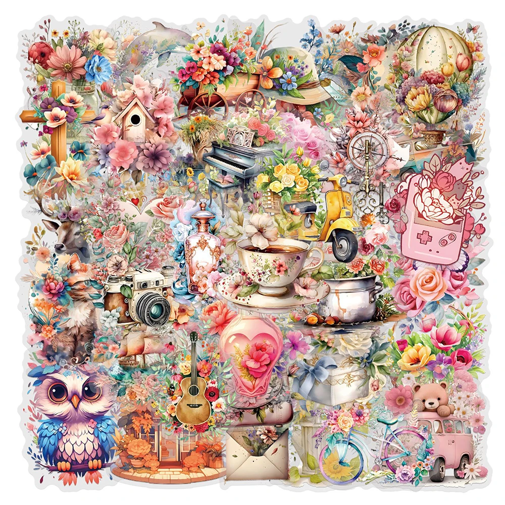 10/30/57pcs Retro INS Style Flower Cartoon Stickers Aesthetic Decals Kid Toy DIY Notebook Guitar Phone Cute Transparent Sticker
10/30/57pcs Retro INS Style Flower Cartoon Stickers Aesthetic Decals Kid Toy DIY Notebook Guitar Phone Cute Transparent Sticker