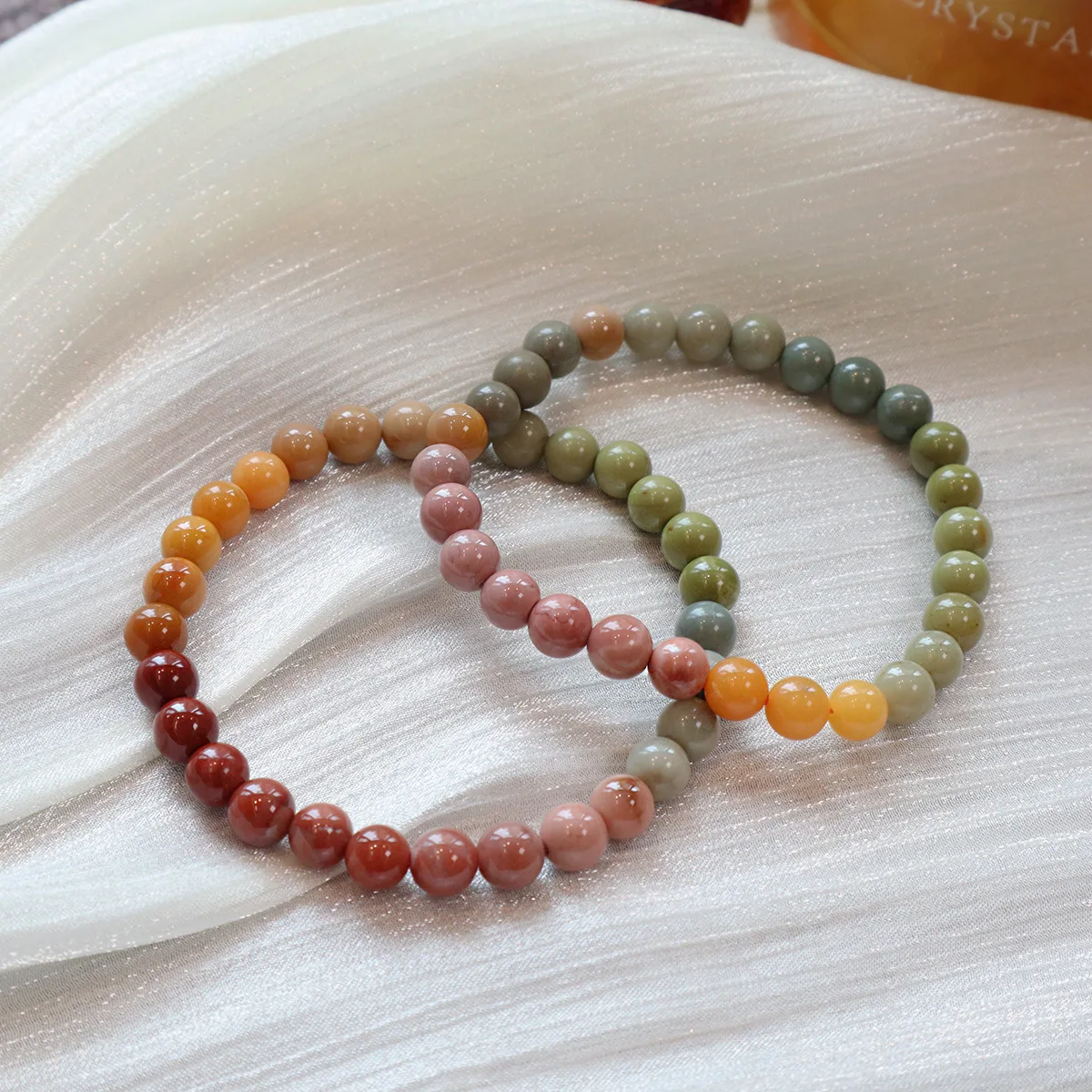 Natural Gradient Alashan Agate Jade Beaded Bracelet 6MM/8MM Multicolor Stones Single Loop Handmade Bangle Jewelry for Women
Natural Gradient Alashan Agate Jade Beaded Bracelet 6MM/8MM Multicolor Stones Single Loop Handmade Bangle Jewelry for Women
