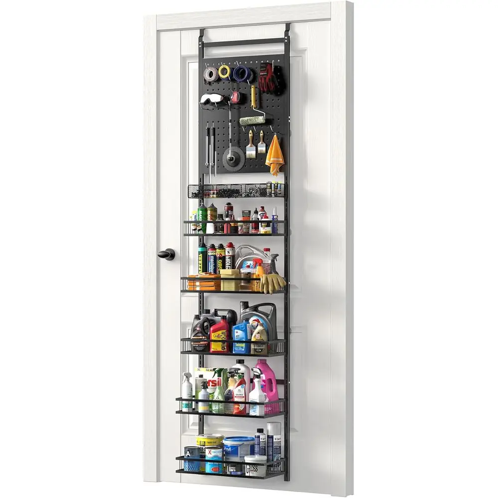 Органайзер для гаража над дверью, система хранения за дверью с перфорированными панелями и корзинами для чистящих средств, средств по уходу за автомобилем, баллончиков с распылителями, M
Органайзер для гаража над дверью, система хранения за дверью с перфорированными панелями и корзинами для чистящих средств, средств по уходу за автомобилем, баллончиков с распылителями, M