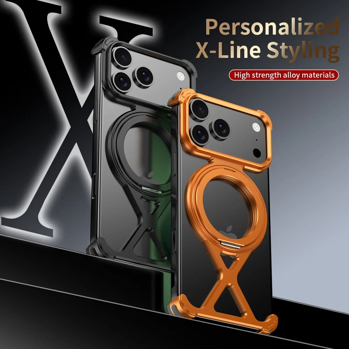 X Shape Aluminum Metal Case For iPhone 17 Pro Max 16 15 14 Pro Max Titanium Case 360° Magnetic Holder Shockproof Cover
X Shape Aluminum Metal Case For iPhone 17 Pro Max 16 15 14 Pro Max Titanium Case 360° Magnetic Holder Shockproof Cover