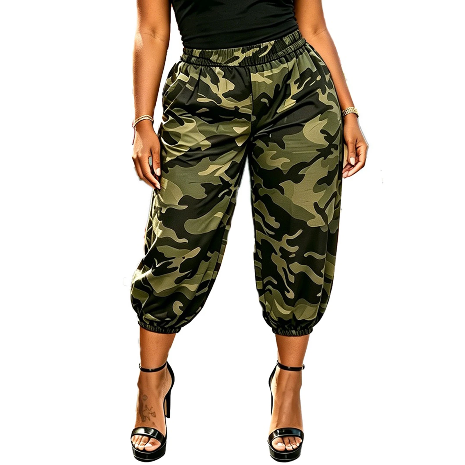 Women's Plus Size Camo Pants Fashionable Elastic Waist Loose Fit Trousers with Pockets for Party Daily Wear Plus Size Pants
Women's Plus Size Camo Pants Fashionable Elastic Waist Loose Fit Trousers with Pockets for Party Daily Wear Plus Size Pants