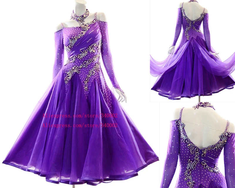 Ballroom Competition Dance Dress Women High Quality Custom Made Purple Waltz Dancing Skirt Adult Standard Ballroom Dance Dresses
Ballroom Competition Dance Dress Women High Quality Custom Made Purple Waltz Dancing Skirt Adult Standard Ballroom Dance Dresses