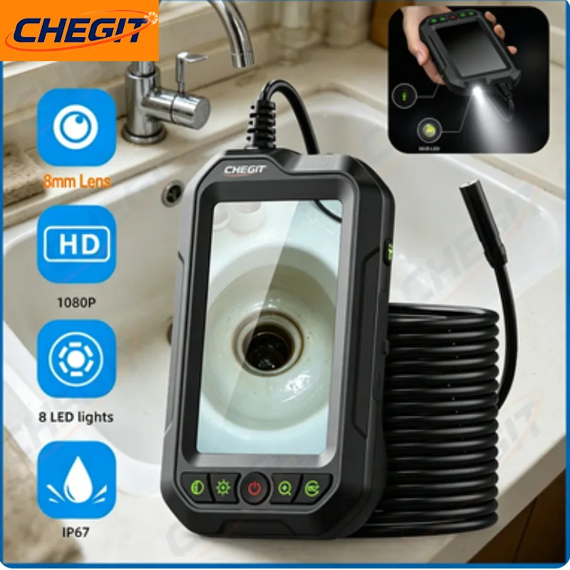 4.3inch IPS Screen Borescope Industrial Endoscope Plumbing Camera 8mm HD Pipe Inspection Camera for Car Repair IP67 Waterproof
4.3inch IPS Screen Borescope Industrial Endoscope Plumbing Camera 8mm HD Pipe Inspection Camera for Car Repair IP67 Waterproof