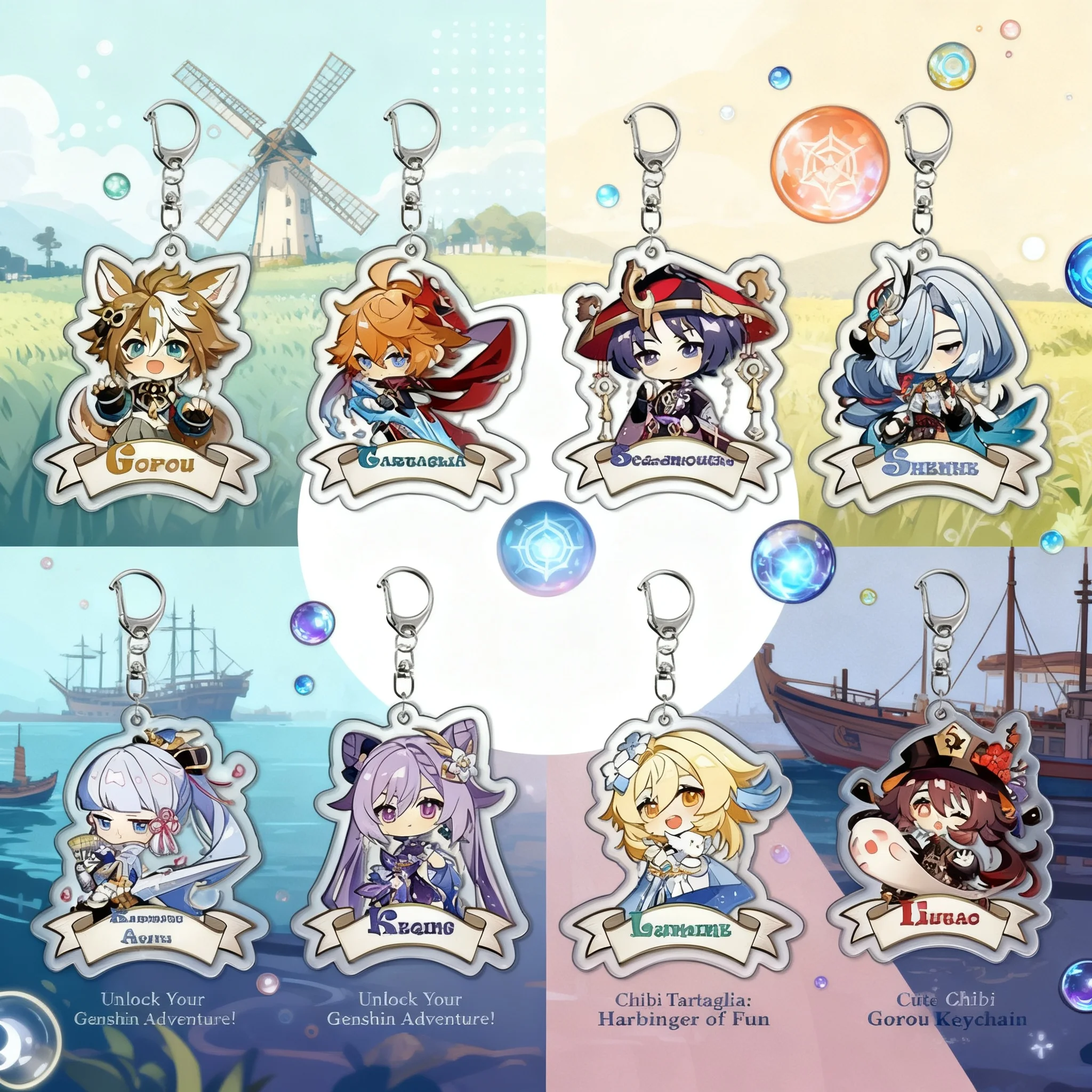 Genshin Impact Venti Klee Sucrose Mona Acrylic Keychain Pendant Game Merchandise Cross Border Ready Stock Wholesale
Genshin Impact Venti Klee Sucrose Mona Acrylic Keychain Pendant Game Merchandise Cross Border Ready Stock Wholesale
