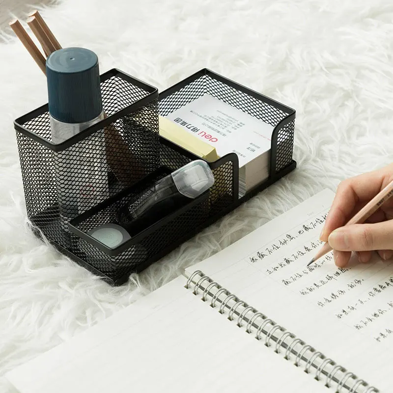 Multi Compartment Mesh Desk Organizer for Office Supplies Desktop Stationery Organizer Mesh Pens Holder for Desk Organization
Multi Compartment Mesh Desk Organizer for Office Supplies Desktop Stationery Organizer Mesh Pens Holder for Desk Organization