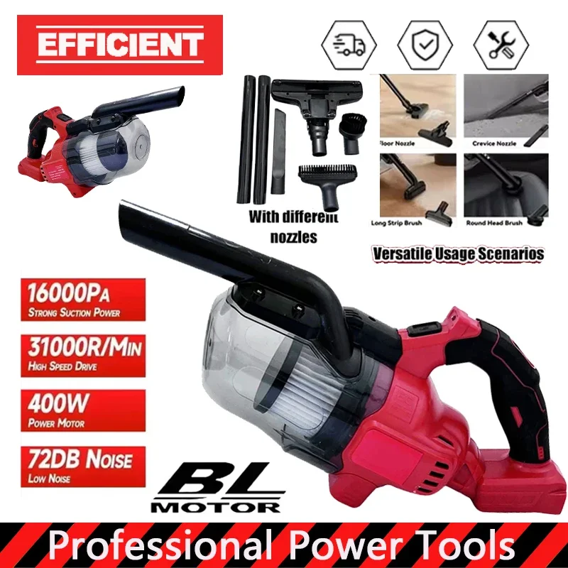 For Milwaukee 18V Battery Portable Household Industrial Construction Cleaning Tool LED Cordless Electric Vacuum Cleaner
For Milwaukee 18V Battery Portable Household Industrial Construction Cleaning Tool LED Cordless Electric Vacuum Cleaner