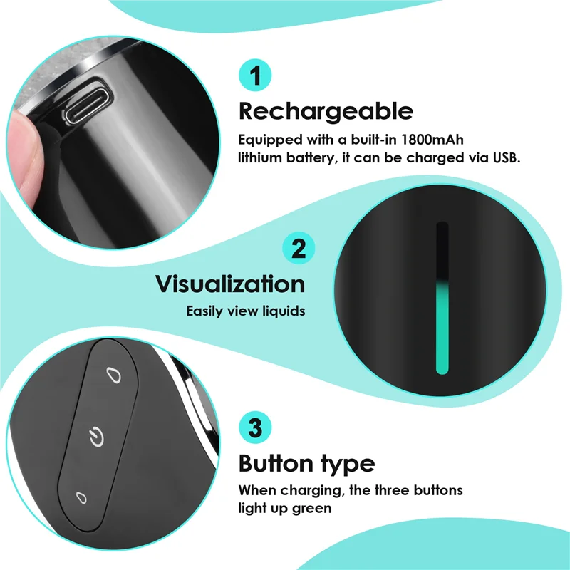 Automatic Soap Dispenser Black, Foam Soap Dispenser Rechargeable Non-Contact Automatic Soap Dispenser For Bathroom-AA26
Automatic Soap Dispenser Black, Foam Soap Dispenser Rechargeable Non-Contact Automatic Soap Dispenser For Bathroom-AA26