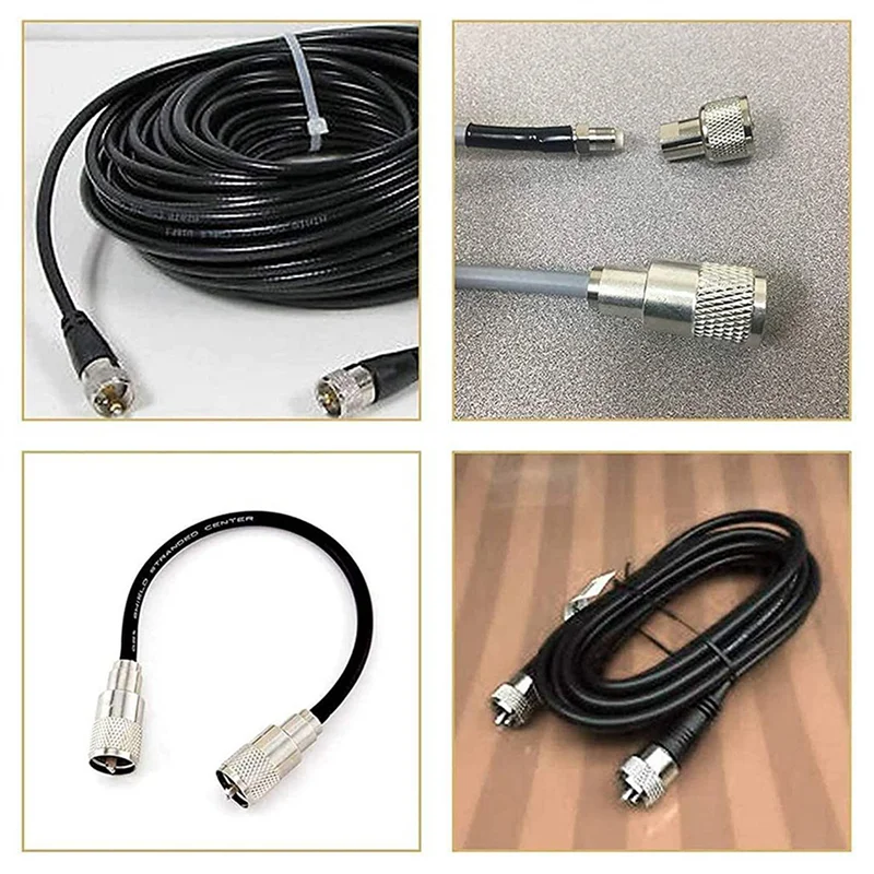 A97I-50 Pack UHF/PL-259 Solder Connector Plug With Reducer For RG8X, RG8, RG59, LMR-400, RG-213 Coaxial Coax Cable
A97I-50 Pack UHF/PL-259 Solder Connector Plug With Reducer For RG8X, RG8, RG59, LMR-400, RG-213 Coaxial Coax Cable
