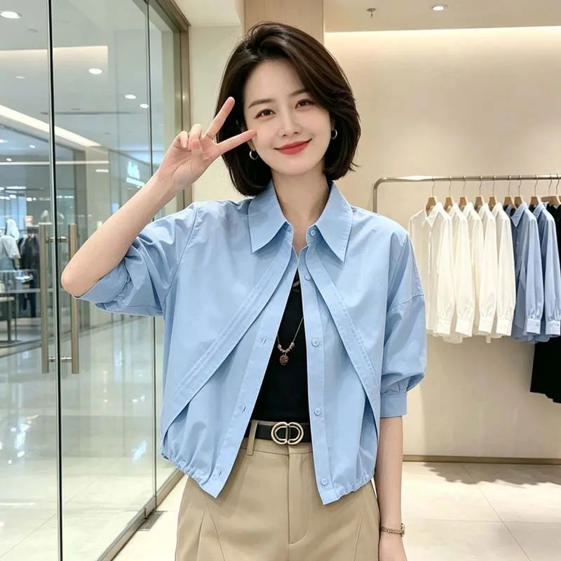 Fashion Shirt Women Spring Summer New Loose Little Casual Joker Shirt Korean Coat Female Casual All-match Blousees Female Tops
Fashion Shirt Women Spring Summer New Loose Little Casual Joker Shirt Korean Coat Female Casual All-match Blousees Female Tops