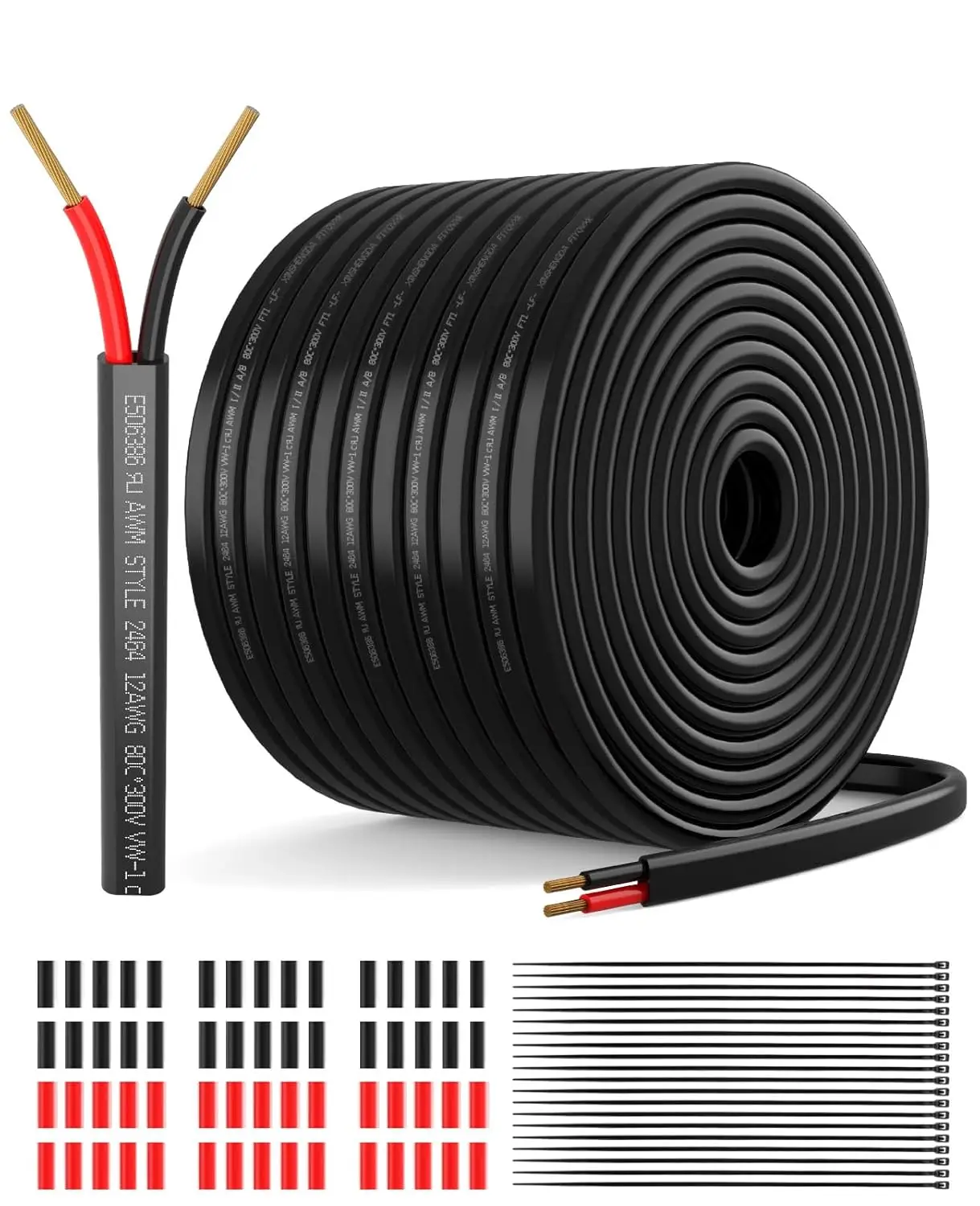 18 Gauge 2 Conductor Electrical Wire, 18AWG Low Voltage Tinned Copper Cable 100FT for Outdoor Direct Burial, Automotive Marine
18 Gauge 2 Conductor Electrical Wire, 18AWG Low Voltage Tinned Copper Cable 100FT for Outdoor Direct Burial, Automotive Marine