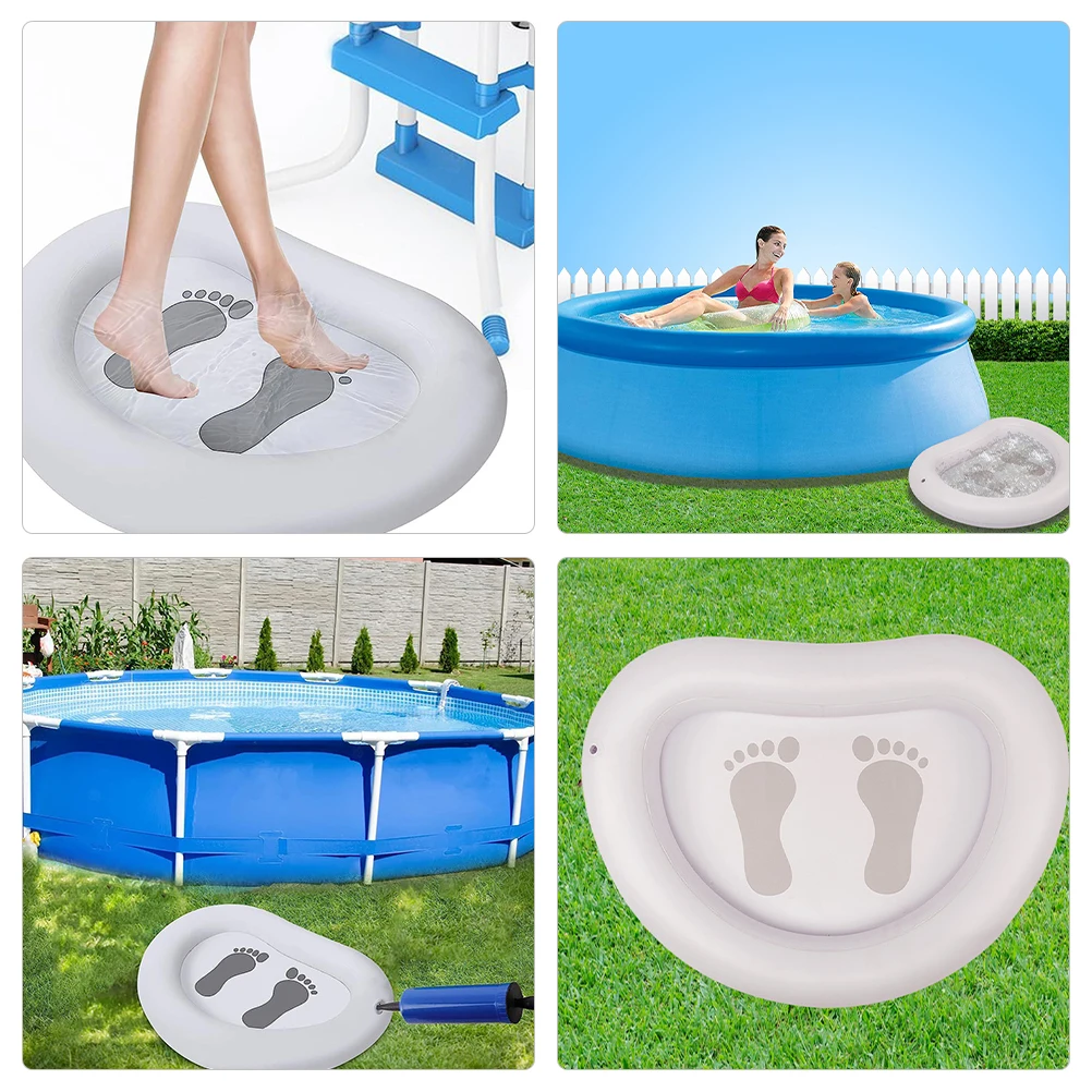 Inflatable Foot Basin PVC Pool Bath Spa Accessories Portable Tray 025MM White Footprint Large Pump Non Slip Mat Sand
Inflatable Foot Basin PVC Pool Bath Spa Accessories Portable Tray 025MM White Footprint Large Pump Non Slip Mat Sand