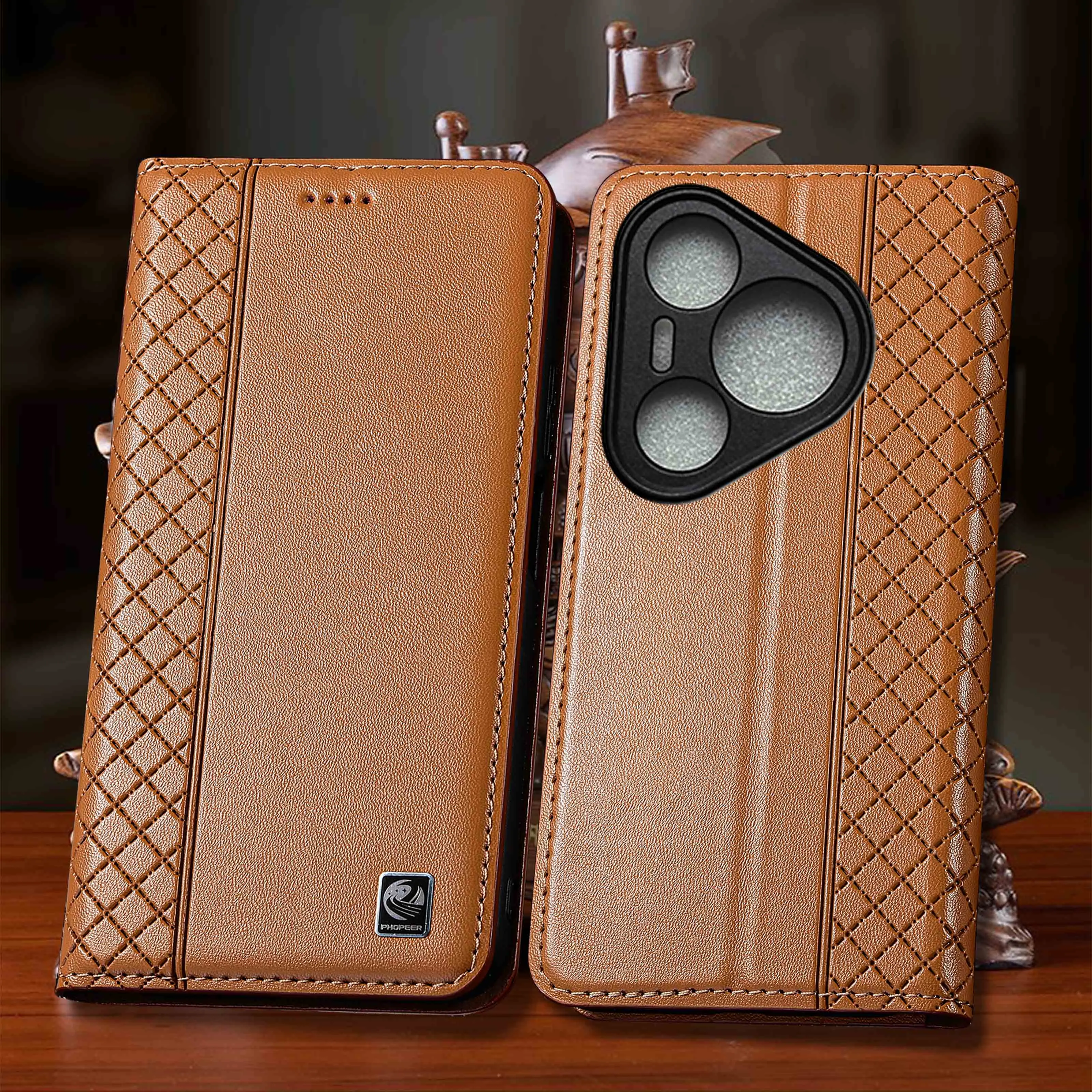 Genuine Leather Flip Phone Case Cover On For Huawei Pura 70 80 90 Pro Max Plus Ultra Nappa Inner Grid Pattern Of Flip Cover Case
Genuine Leather Flip Phone Case Cover On For Huawei Pura 70 80 90 Pro Max Plus Ultra Nappa Inner Grid Pattern Of Flip Cover Case